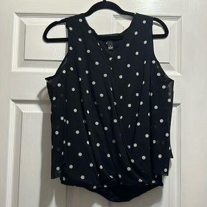 I.N.C International concepts Women's Black Polka-dot Blouse